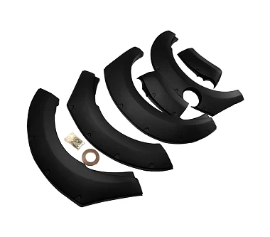 Image of Fender Flares Matte Black Pocket Style kit for Mazda BT50 BT-50 2011-2020 Wheel Arches 4WD