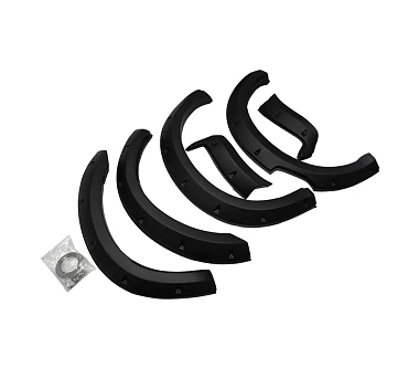 Image of 6" Bolted Matte black Fender Flares Set