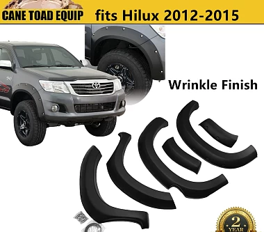Image of Jungle Fender Flares Wheel Arch fit Toyota Hilux 2012-2015 Matte Black Rough Finish 6pc