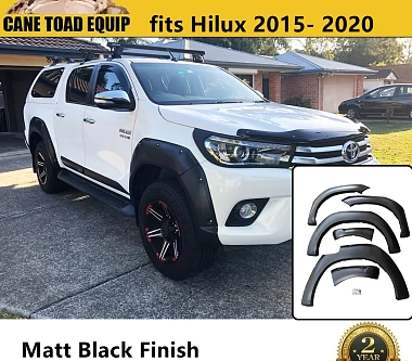 Image of Fender Flares Jungle Style Matte Black Wheel Arch Cover fit Toyota Hilux 2015-2019 N80 4WD