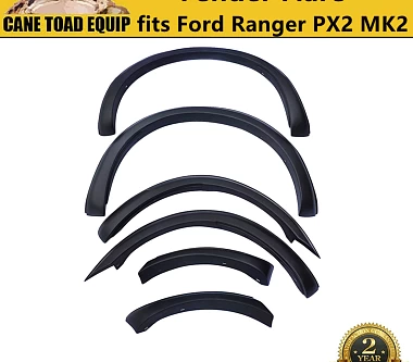 Image of Fender Flare Kit Slim Matte Black Guard Trim Fits Ford Ranger PX2 MK2 2015-18