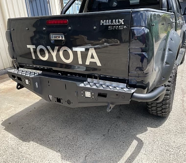 Image of Rear Bar Step for Nissan Navara NP300 2014 - On Protection Bumper D23 Heavy Duty 4WD