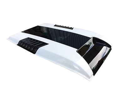 Image of Raptor Style Bonnet Scoop black white fits Ford Ranger PX2 PX3 2015-2020