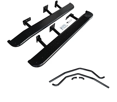 Image of Heavy Duty Steel Side Steps / Rock Sliders with Brush Bars for Toyota Prado 150 Series