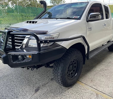 Image of Combo Deal Overland Bullbar + Rock Sliders + Brush Bars for TOYOTA HILUX N70 Post Facelift Model 2012-2014