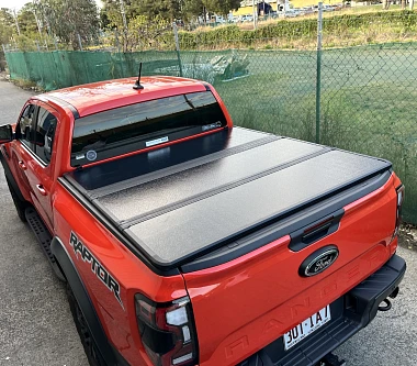 Image of Tri-Fold Hard Tonneau Cover for Ford Ranger Next Gen 2022+ Dual Cab Ute Lid 
