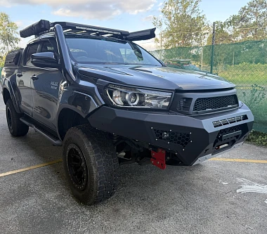 Image of Revolution Bullbar for Toyota Hilux N80 2015-2019 | ADR Airbag | Matte Black