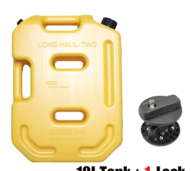 Image of 10L Heavy Duty Yellow Jerry Can w/ One Mounting Holder & Lock