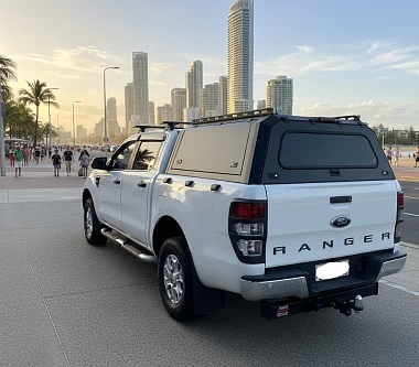Image of Original Tradecap Aluminium Canopy + Roof Rack Powder Coated - Ford Ranger PX123 & Mazda BT50 Powder Coated 