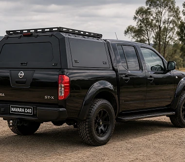 Image of Roof Rack + Gen 1 Aluminium Canopy for Nissan Navara D40
