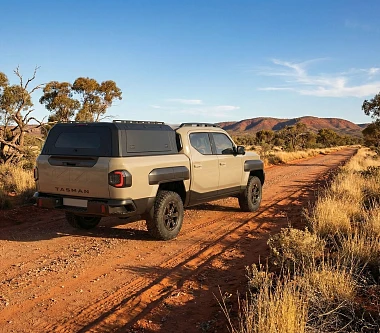 Image of Kia Tasman Aluminium Canopy | Heavy Duty Matte Black | TradeCap