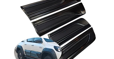 Image of Side Door Body Molding Cladding Trim suit Toyota Hilux N80 15-20 ABS Black
