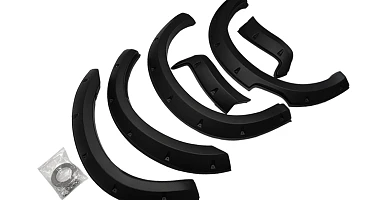 Image of 6" Bolted Matte black Fender Flares Set
