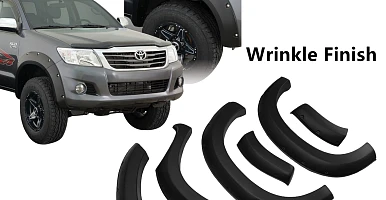 Image of Jungle Fender Flares Wheel Arch fit Toyota Hilux 2012-2015 Matte Black Rough Finish 6pc