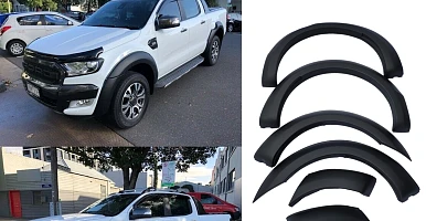 Image of Fender Flares Kit fit Ford Ranger PX2 MK2 2015-2019 Matte Black OEM Design guard