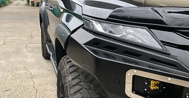 Image of Fender Flares Matte Black suits Mitsubishi Triton MR 2019 Onwards Wheel Arch 4WD