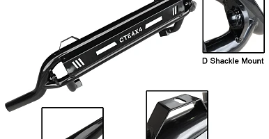 Image of Slim Nudge Bar fits Navara NP300 2014-Onwards D23 Light Bar Powder Coated Black 