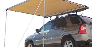 Image of Awning 2x2m 280GSM Side Sunshade Camping Car Side Pullout Tent Camper 4X4 4WD