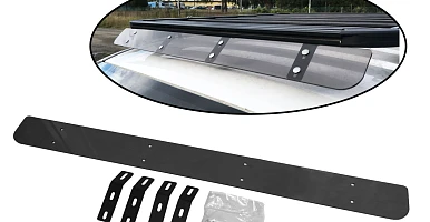 Image of Car Rack Aerodynamic Roof Wind Fairing Air Deflector Kit Black 