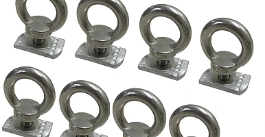 Image of 8x Eye Bolt Channel Nut Tie Down Kit Fit Rhino Rack Platform Roof Rack Fastener T & C Channel