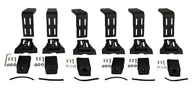 Image of Universal Roof Rack Gutter Mount Bracket 20-23cm 3 Pair High Roof Troopy Pajero LC70