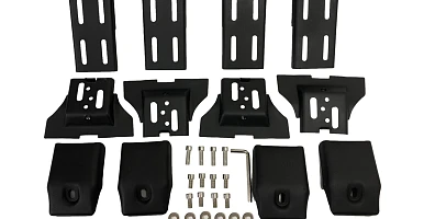 Image of Universal Roof Rack Brackets 100MM 2 Pair for Rain Gutter Mounts Adjustable 4x4 4WD
