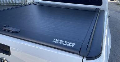 Image of Roller Shutter Cover Retractable Tonneau Lid fit Volkswagen Amarok 2010-Onwards Dual Cab Matte Black 