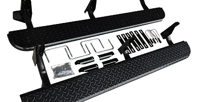 Image of Heavy Duty Steel Side Steps / Rock Sliders for Toyota 100