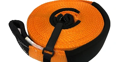 Image of Snatch Strap 8000kg 60mm x 9M Recovery Strap 4x4 Orange Tow Winch Extension SWL 4T