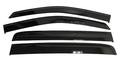 Image of Premium Weather shields For Mazda BT50 BT-50 2012-2020 Dual Cab Weathershields Window Visors Tinted Black