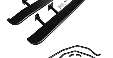 Image of Heavy Duty Steel Side Steps / Rock Sliders with Brush Bars for Toyota Prado 150 Series