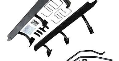 Image of Heavy Duty Steel Side Steps / Rock Sliders with Brush Bars for Mitsubishi Triton ML MN 