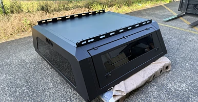 Image of Aluminium Canopy for Toyota Hilux N70 N80 N90 + with Aluminium Pet Window Doors 