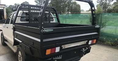 Image of Pioneer Steel Tray with Trundle Drawer and Rear Ladder Rack Package for Dual Cab Ute 1850 x 1850