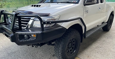 Image of Combo Deal Overland Bullbar + Rock Sliders + Brush Bars for TOYOTA HILUX N70 Post Facelift Model 2012-2014