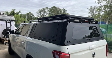 Image of Gen 2 TRADECAP Steel Canopy WITH Roof Rack for SSANGYONG MUSSO LWB 2018+ Roof Rack, XLV Tub Only