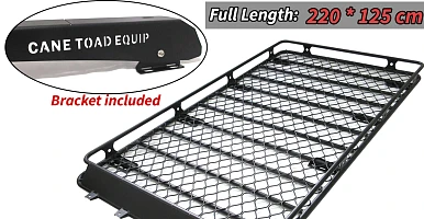 Image of Roof Basket Rack Fits TOYOTA Landcruiser 200 Aluminium Alloy Powder Coated Cargo Cage 4X4 4WD Hydronalium