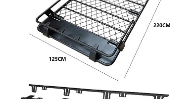 Image of Roof Rack Basket Fits TOYOTA Prado 120 series Aluminium Alloy CARGO 4X4 4WD Cage Hydronalium