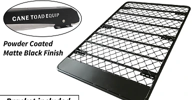 Image of Flat Roof Rack Fits TOYOTA Prado 150 Aluminium Alloy Powder Coated Low Profile 4wd Luggage Carrier Trade