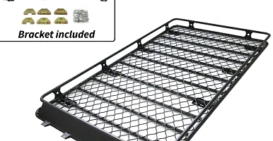 Image of Roof Basket Rack Fits Nissan Patrol Y62 Aluminium Alloy Powder Coated Cargo Cage 4X4 4WD Hydronalium