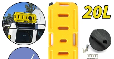 Image of 20L Jerry Can Fuel Container Heavy Duty With Holder Yellow Spare Container