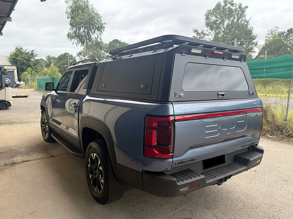 BYD Shark fitted with Aluminium Canopy for BYD Shark 6 + Roof Platform - View 8
