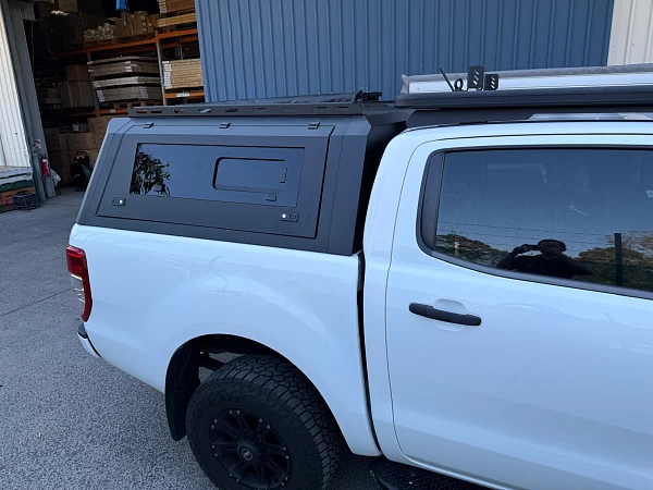Ford Ranger fitted with Steel Canopy Ford Ranger PX123 2012-2021 + with Pet Window Doors  - View 2