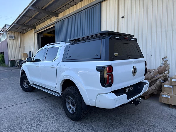 GWM Cannon fitted with Roof Rack+ Steel Canopy GMW Cannon Alpha Only - View 2