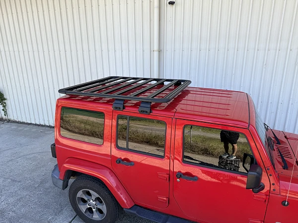 Jeep Wrangler JK fitted with Jeep Wrangler JK Alloy Roof Rack (Up to 250kg) - View 1