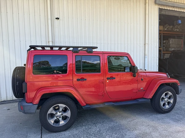 Jeep Wrangler JK fitted with Jeep Wrangler JK Alloy Roof Rack (Up to 250kg) - View 6