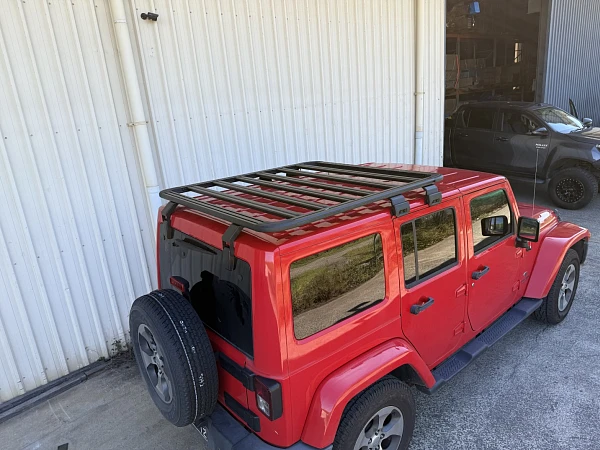 Jeep Wrangler JK fitted with Jeep Wrangler JK Alloy Roof Rack (Up to 250kg) - View 7