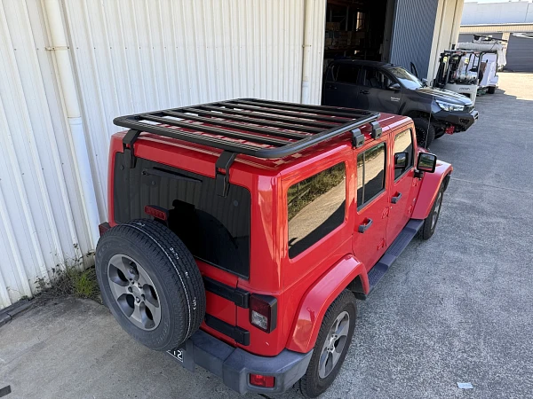 Jeep Wrangler JK fitted with Jeep Wrangler JK Alloy Roof Rack (Up to 250kg) - View 8
