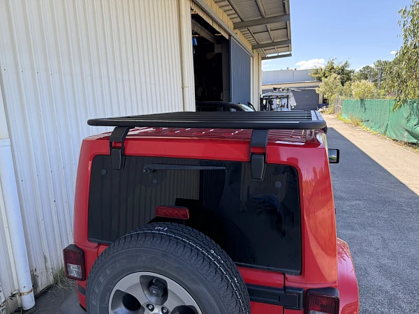 Jeep Wrangler JK fitted with Jeep Wrangler JK Alloy Roof Rack (Up to 250kg) - View 9