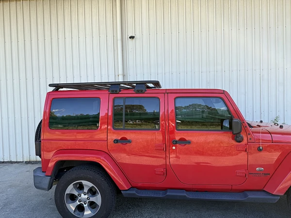 Jeep Wrangler JK fitted with Jeep Wrangler JK Alloy Roof Rack (Up to 250kg) - View 13